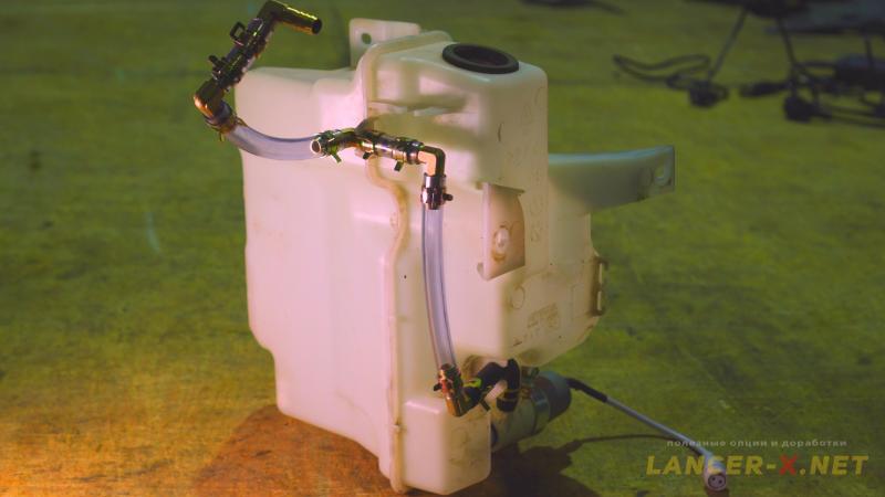 Установка мотора омывателя фар Лансер 10