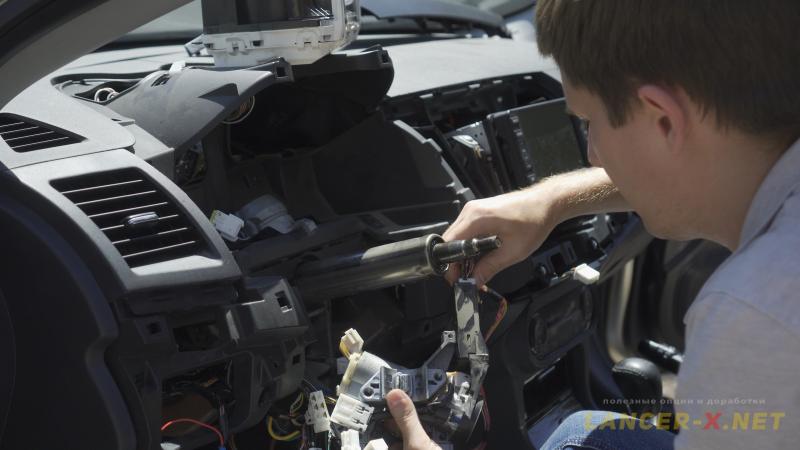 Installation of keyless access (KOS) on Mitsubishi Lancer X