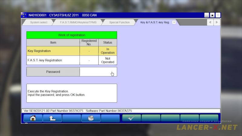 Writing of additional keys on Mitsubishi Lancer X