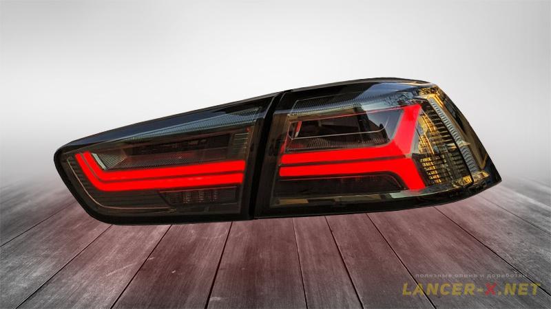 Светодиодные задние фонари в стиле Audi на Лансер 10