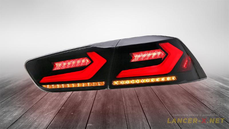 Светодиодные задние фонари в стиле Chevrolet Corvette на Лансер 10